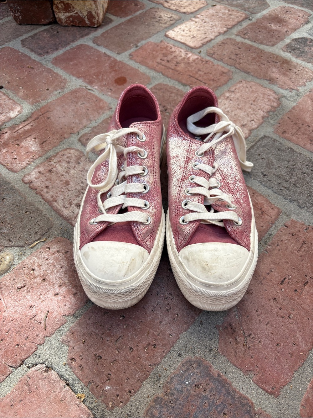 Converse Pink Low-Top Platform Sneakers